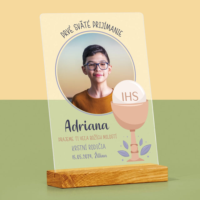 Fotografia A Podpis: Prvé Sväté Prijímanie - Tlač Na Akrylové Sklo (Vertikálne)
