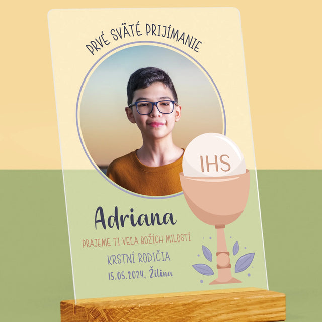 Fotografia A Podpis: Prvé Sväté Prijímanie - Tlač Na Akrylové Sklo (Vertikálne)