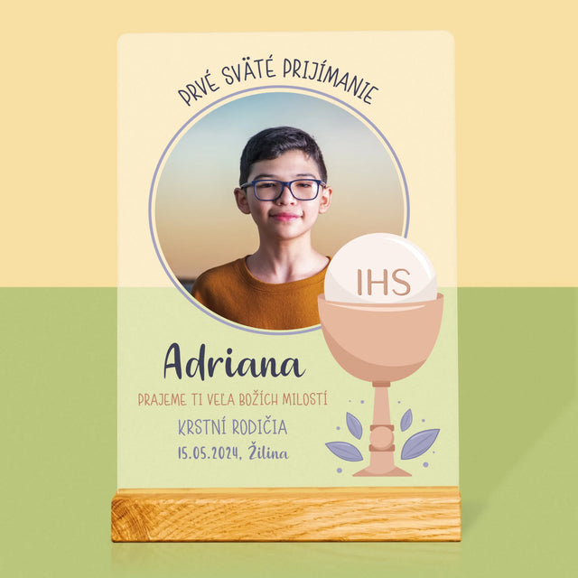 Fotografia A Podpis: Prvé Sväté Prijímanie - Tlač Na Akrylové Sklo (Vertikálne)