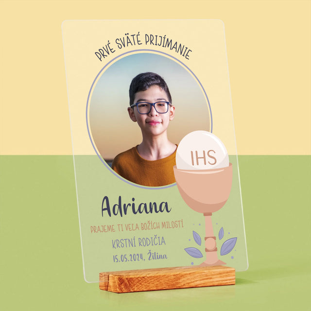 Fotografia A Podpis: Prvé Sväté Prijímanie - Tlač Na Akrylové Sklo (Vertikálne)
