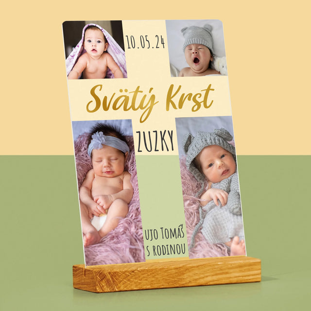 Fotokoláž: Svätý Krst Kríž - Tlač Na Akrylové Sklo (Vertikálne)