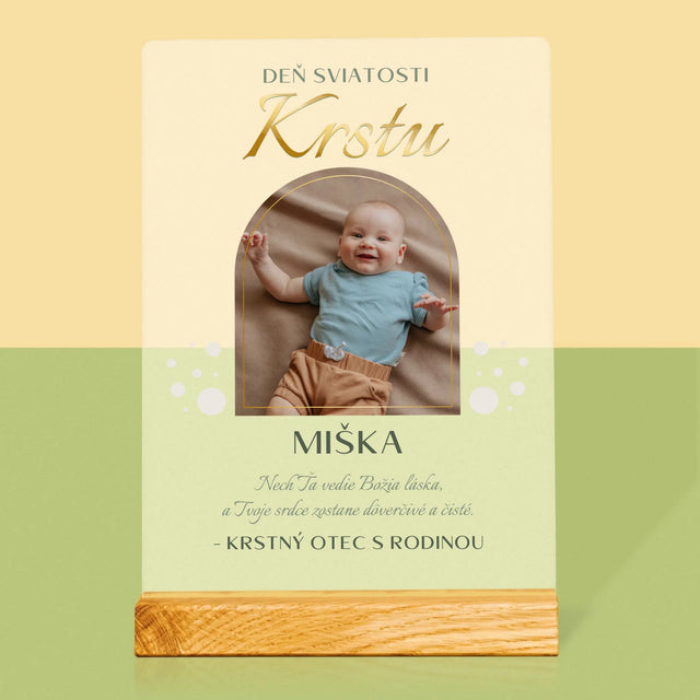 Fotografia A Podpis: Sviatosť Krstu - Tlač Na Akrylové Sklo (Vertikálne)