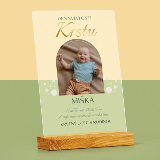 Fotografia A Podpis: Sviatosť Krstu - Tlač Na Akrylové Sklo (Vertikálne)