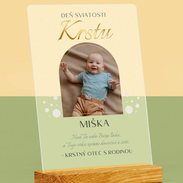 Fotografia A Podpis: Sviatosť Krstu - Tlač Na Akrylové Sklo (Vertikálne)