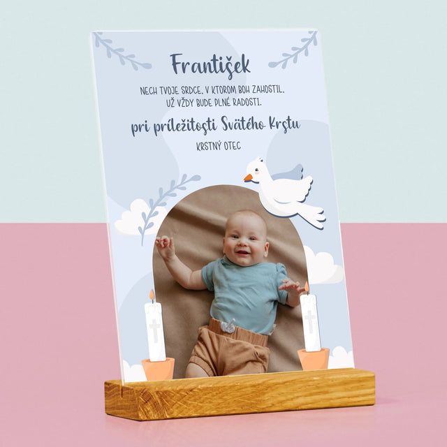 Fotografia A Podpis: Pri Príležitosti Svätého Krstu - Tlač Na Akrylové Sklo (Vertikálne)