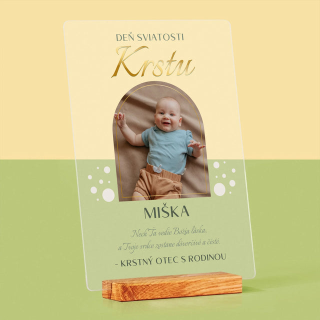 Fotografia A Podpis: Sviatosť Krstu - Tlač Na Akrylové Sklo (Vertikálne)