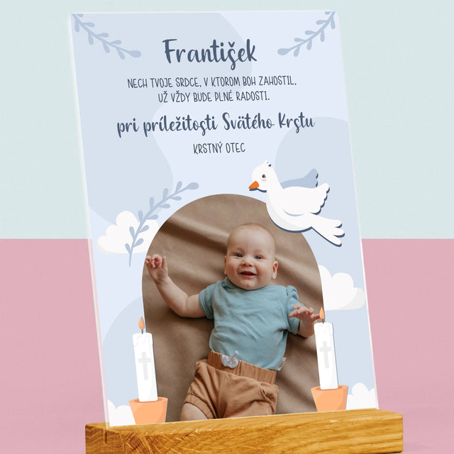 Fotografia A Podpis: Pri Príležitosti Svätého Krstu - Tlač Na Akrylové Sklo (Vertikálne)