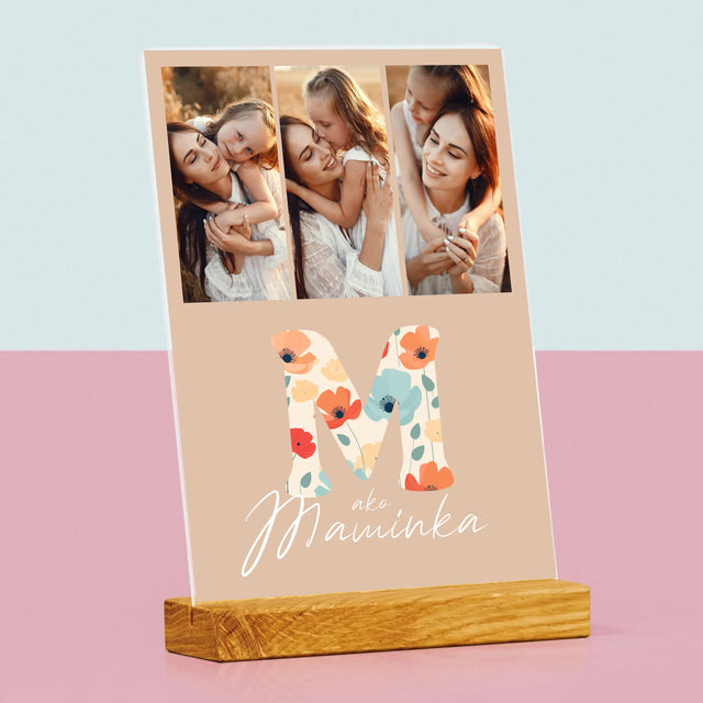Fotokoláž: M Ako Maminka - Tlač Na Akrylové Sklo (Vertikálne)