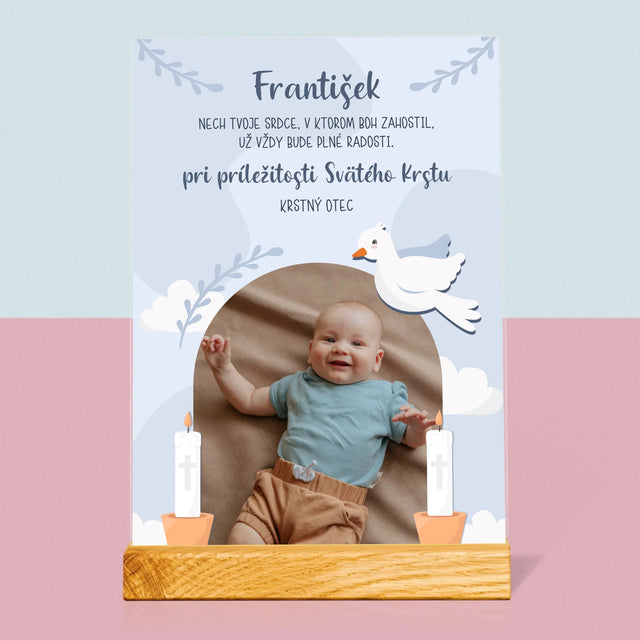 Fotografia A Podpis: Pri Príležitosti Svätého Krstu - Tlač Na Akrylové Sklo (Vertikálne)