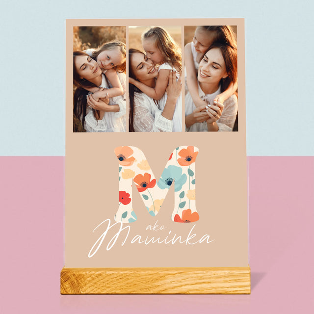 Fotokoláž: M Ako Maminka - Tlač Na Akrylové Sklo (Vertikálne)