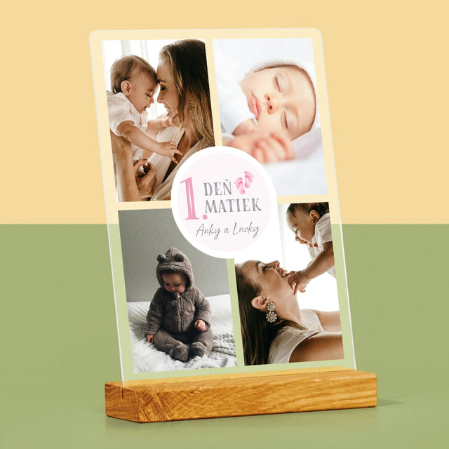 Fotokoláž: Prvý Deň Matiek - Tlač Na Akrylové Sklo (Vertikálne)