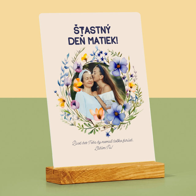Fotografia A Podpis: Šťastný Deň Matiek - Tlač Na Akrylové Sklo (Vertikálne)