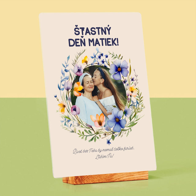 Fotografia A Podpis: Šťastný Deň Matiek - Tlač Na Akrylové Sklo (Vertikálne)