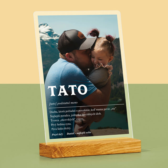 Fotografia A Podpis: Definícia Tato - Tlač Na Akrylové Sklo (Vertikálne)