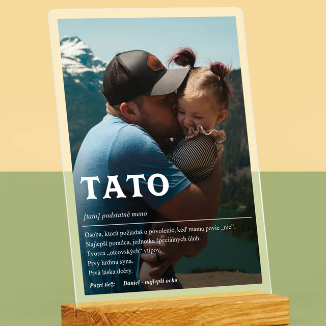 Fotografia A Podpis: Definícia Tato - Tlač Na Akrylové Sklo (Vertikálne)