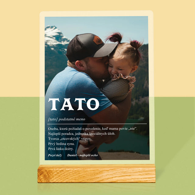 Fotografia A Podpis: Definícia Tato - Tlač Na Akrylové Sklo (Vertikálne)