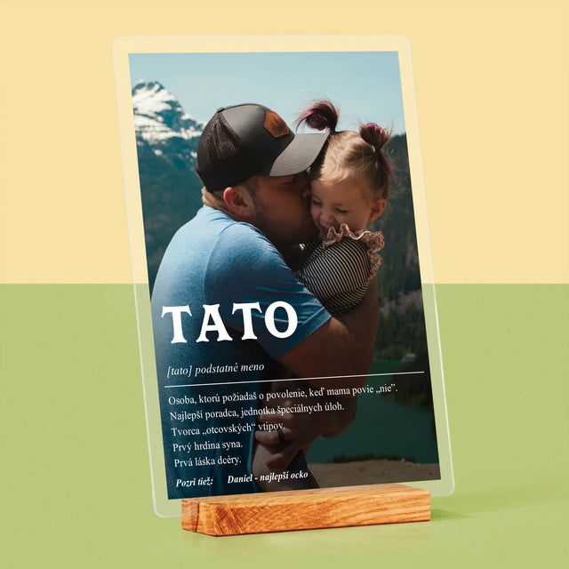 Fotografia A Podpis: Definícia Tato - Tlač Na Akrylové Sklo (Vertikálne)