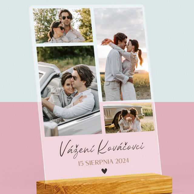 Fotokoláž: Vážení - Tlač Na Akrylové Sklo (Vertikálne)