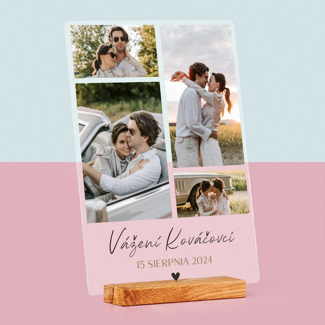 Fotokoláž: Vážení - Tlač Na Akrylové Sklo (Vertikálne)