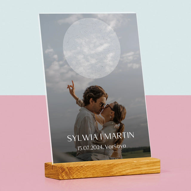 Mapa Hviezd: Svadba - Tlač Na Akrylové Sklo (Vertikálne)