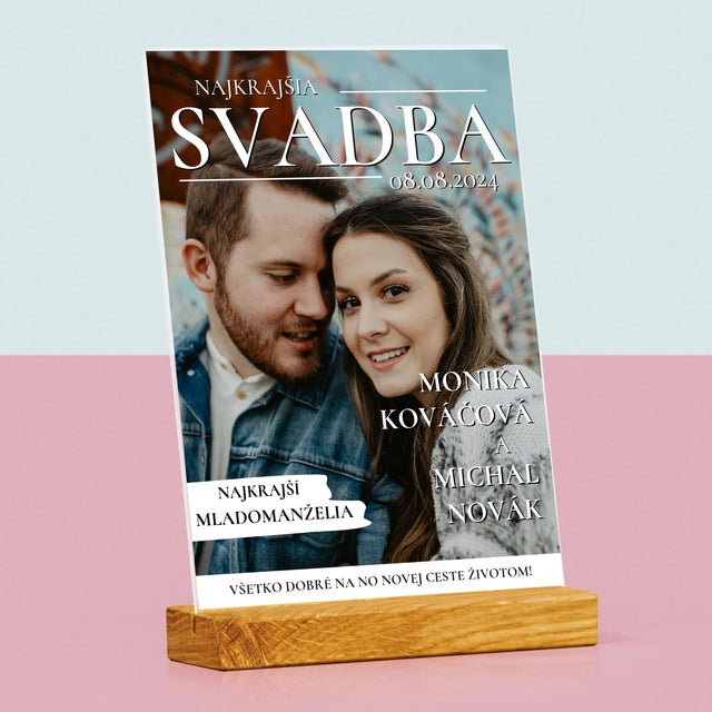 Obálka Časopisu: Najkrajšia Svadba - Tlač Na Akrylové Sklo (Vertikálne)