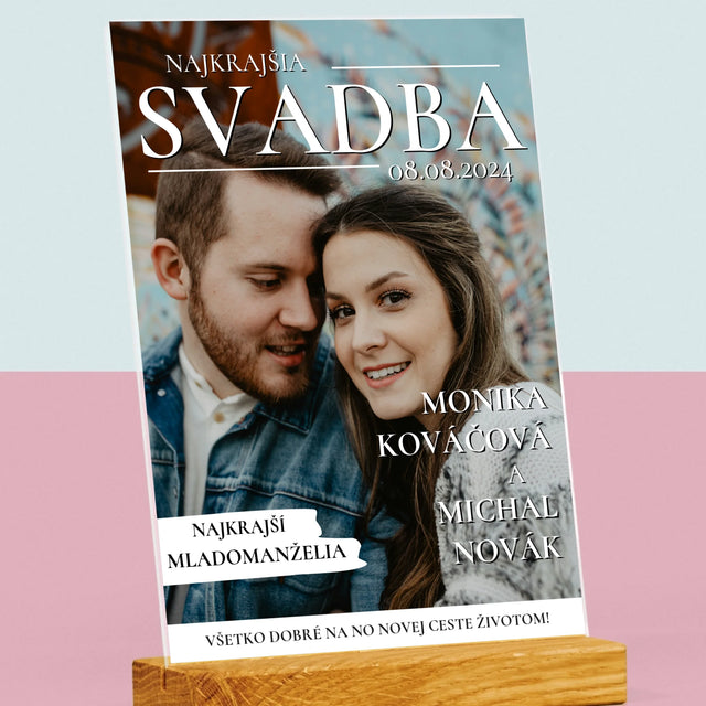 Obálka Časopisu: Najkrajšia Svadba - Tlač Na Akrylové Sklo (Vertikálne)