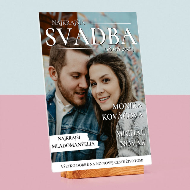 Obálka Časopisu: Najkrajšia Svadba - Tlač Na Akrylové Sklo (Vertikálne)