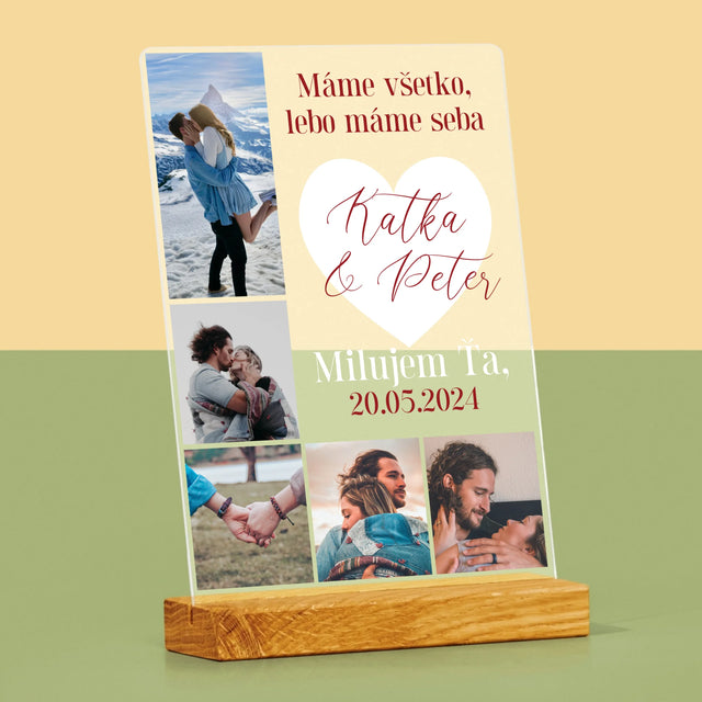 Fotokoláž: Máme Všetko, Kým Máme Seba - Tlač Na Akrylové Sklo (Vertikálne)