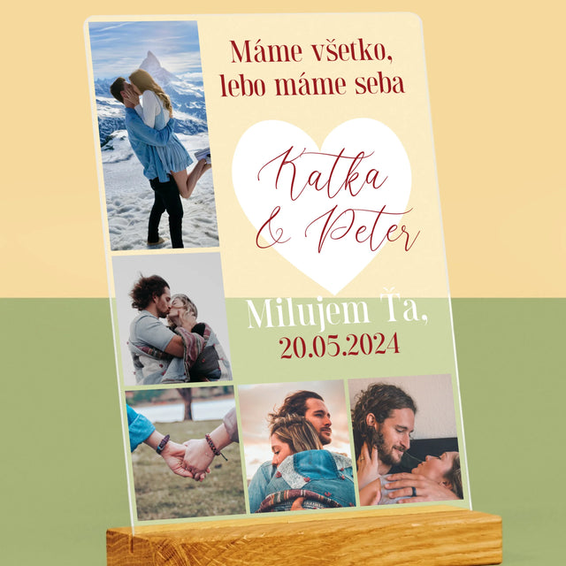 Fotokoláž: Máme Všetko, Kým Máme Seba - Tlač Na Akrylové Sklo (Vertikálne)