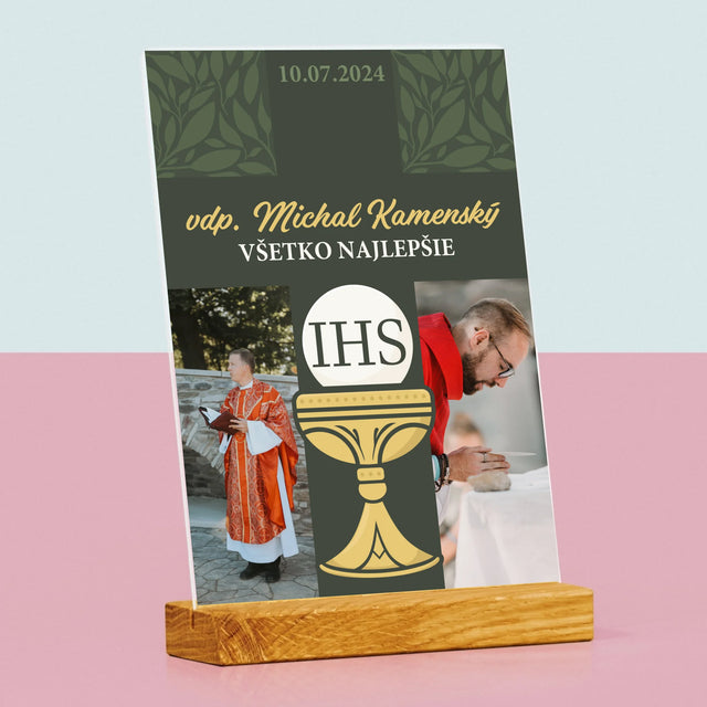 Fotokoláž: Všetko Najlepšie Kríž - Tlač Na Akrylové Sklo (Vertikálne)