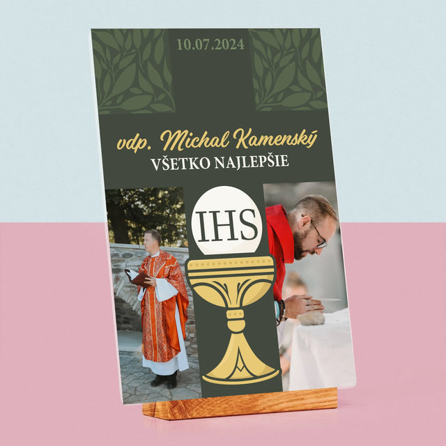 Fotokoláž: Všetko Najlepšie Kríž - Tlač Na Akrylové Sklo (Vertikálne)