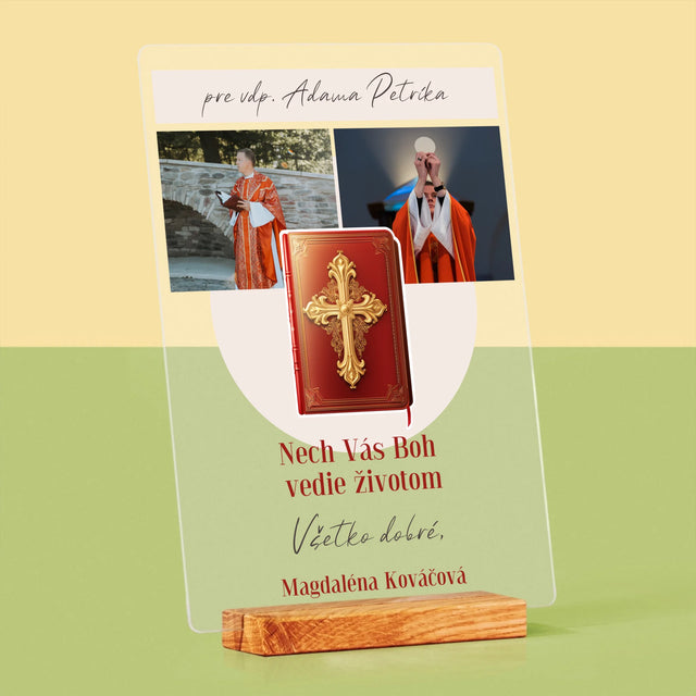 Fotokoláž: Božie Slovo - Tlač Na Akrylové Sklo (Vertikálne)