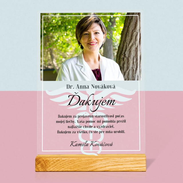 Fotografia A Podpis: Najúžasnejšia Zdravotná Sestra - Tlač Na Akrylové Sklo (Vertikálne)