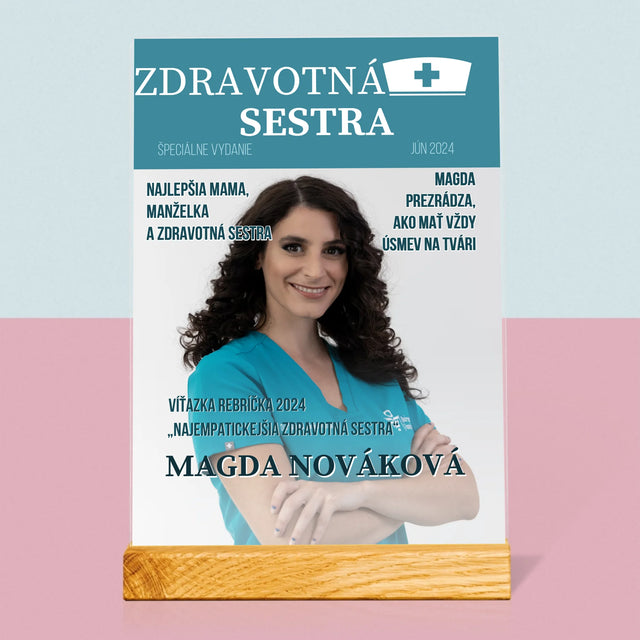 Obálka Časopisu: Zdravotná Sestra - Tlač Na Akrylové Sklo (Vertikálne)