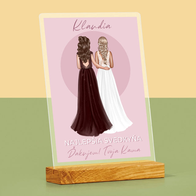 Tvorenie Postavy: Najlepšia Svedkyňa - Tlač Na Akrylové Sklo (Vertikálne)