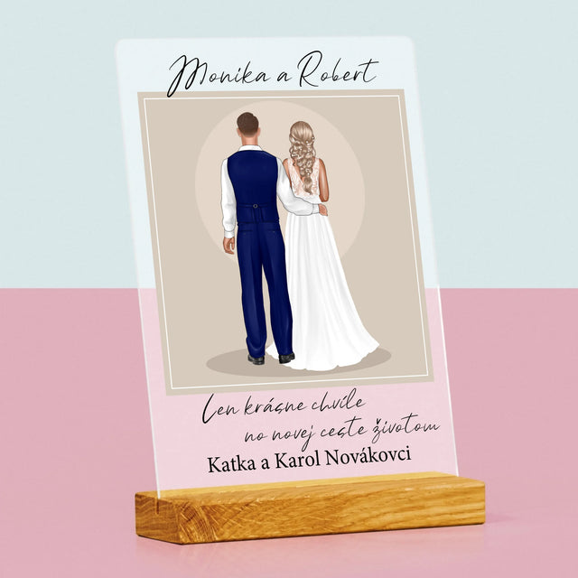 Tvorenie Postavy: Mladomanželia - Tlač Na Akrylové Sklo (Vertikálne)