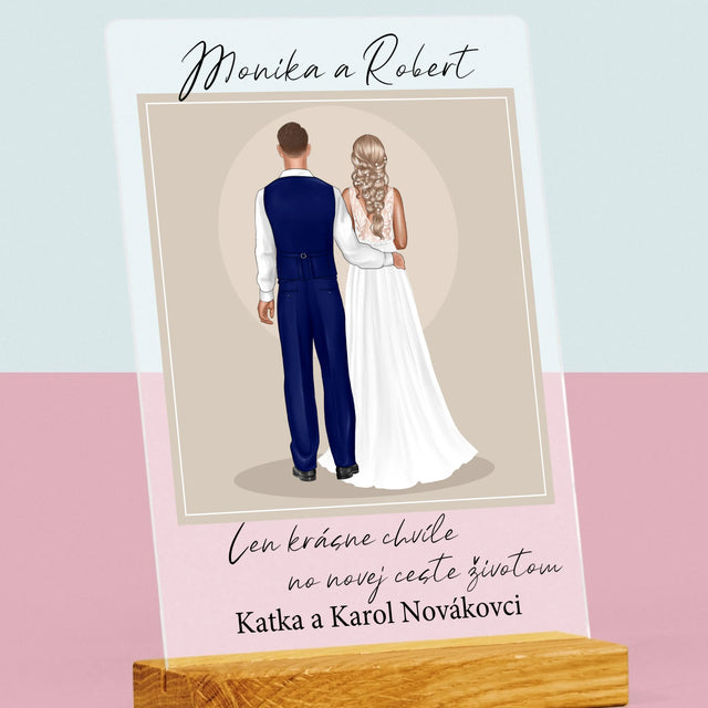 Tvorenie Postavy: Mladomanželia - Tlač Na Akrylové Sklo (Vertikálne)