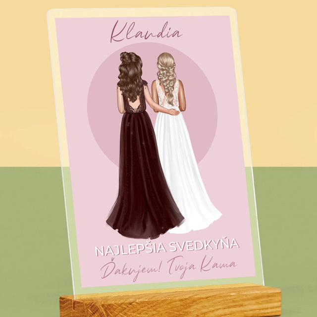 Tvorenie Postavy: Najlepšia Svedkyňa - Tlač Na Akrylové Sklo (Vertikálne)