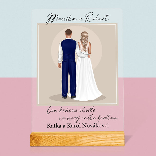 Tvorenie Postavy: Mladomanželia - Tlač Na Akrylové Sklo (Vertikálne)