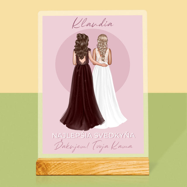 Tvorenie Postavy: Najlepšia Svedkyňa - Tlač Na Akrylové Sklo (Vertikálne)