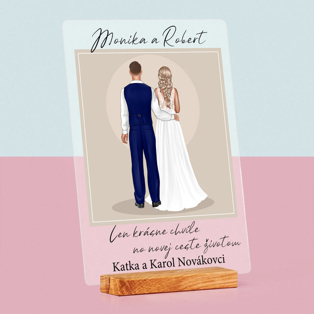 Tvorenie Postavy: Mladomanželia - Tlač Na Akrylové Sklo (Vertikálne)