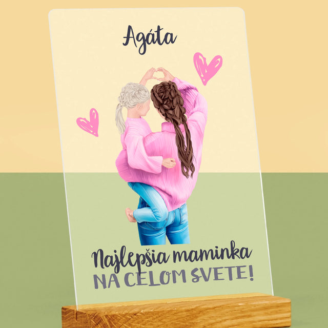 Tvorenie Postavy: Najlepšia Maminka Na Svete - Tlač Na Akrylové Sklo (Vertikálne)