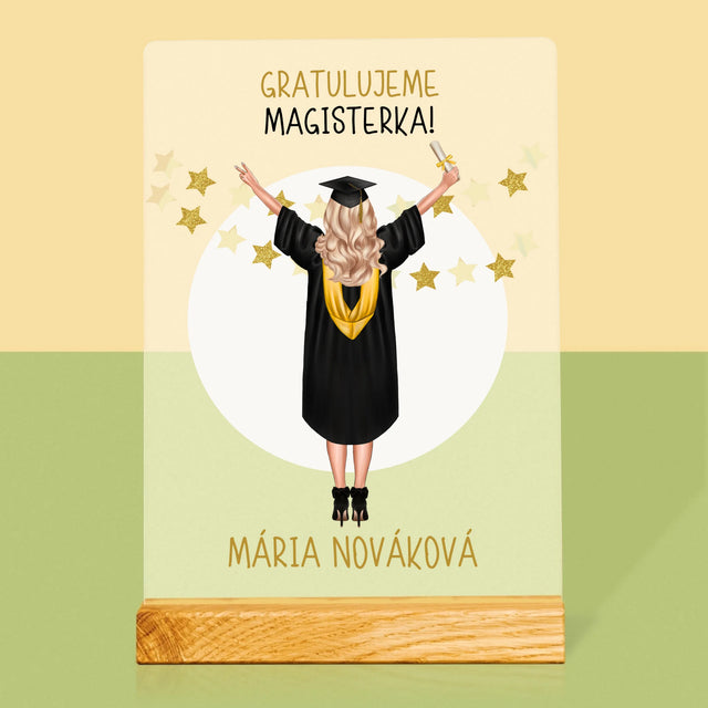 Tvorenie Postavy: Konečne Magister! - Tlač Na Akrylové Sklo (Vertikálne)