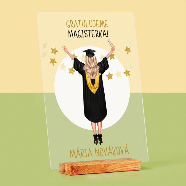 Tvorenie Postavy: Konečne Magister! - Tlač Na Akrylové Sklo (Vertikálne)