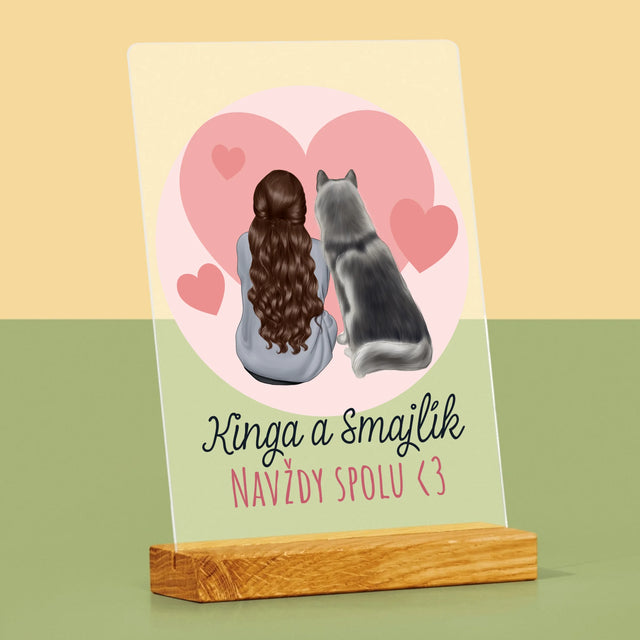 Tvorenie Postavy: Psí Kamarát - Tlač Na Akrylové Sklo (Vertikálne)