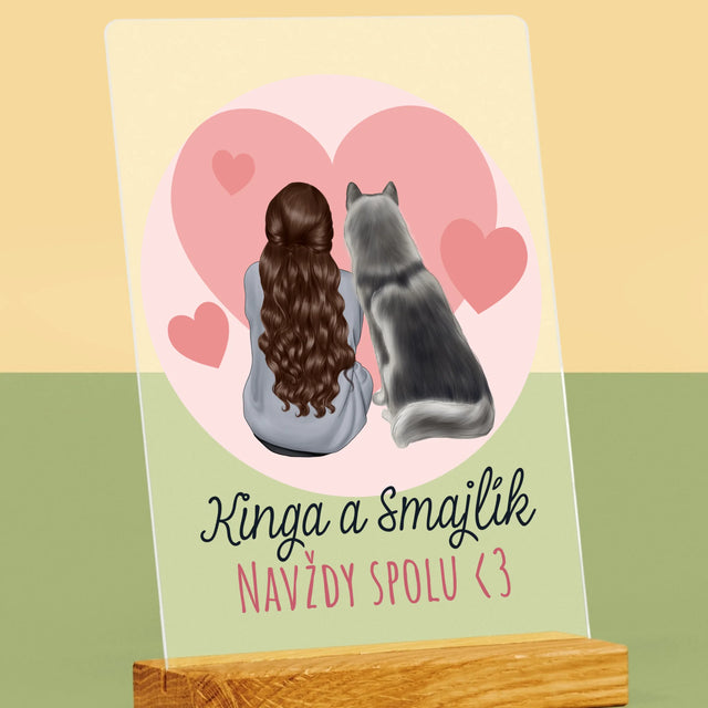 Tvorenie Postavy: Psí Kamarát - Tlač Na Akrylové Sklo (Vertikálne)