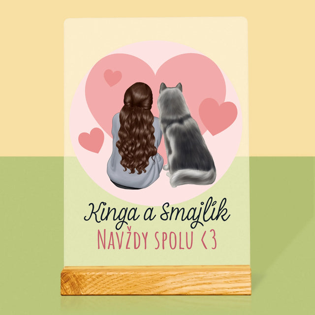 Tvorenie Postavy: Psí Kamarát - Tlač Na Akrylové Sklo (Vertikálne)