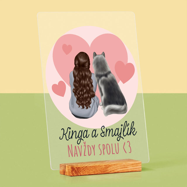 Tvorenie Postavy: Psí Kamarát - Tlač Na Akrylové Sklo (Vertikálne)