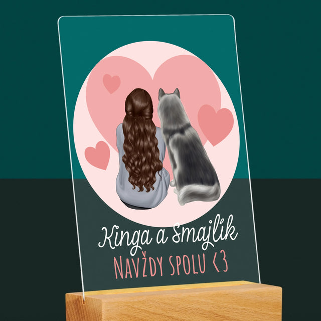 Tvorenie Postavy: Psí Kamarát - Tlač Na Akrylové Sklo (Vertikálne)