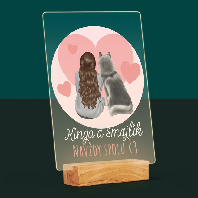 Tvorenie Postavy: Psí Kamarát - Tlač Na Akrylové Sklo (Vertikálne)